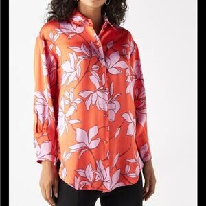 House of Harlow 1960 Floral Long Sleeve Button Down Size XS